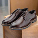 John White Mens Brown Tanner Derby Shoes